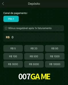 deposits 007GAME